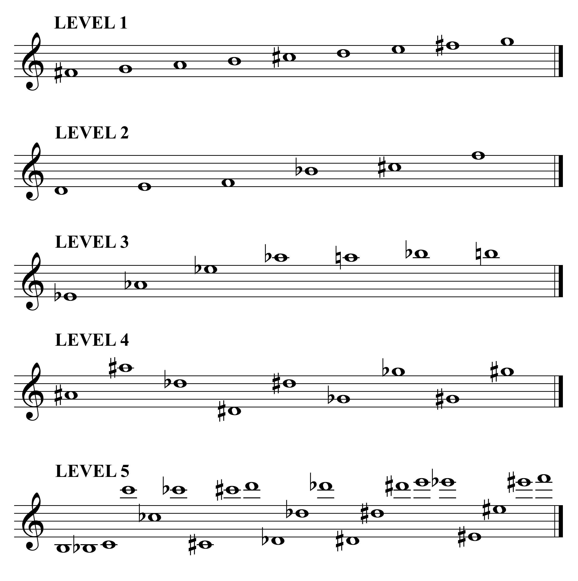 Graphic Showing Levels